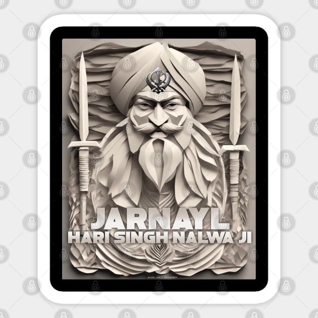 Hari Singh Nalwa ji Sticker by SAN ART STUDIO 